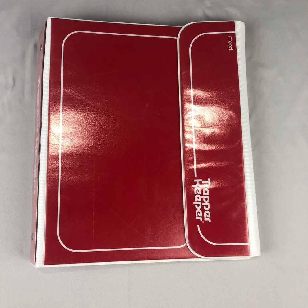 NEW Mead Trapper Keeper Red 3 Ring Portfolio Binder Notebook 2 Folders Pocket